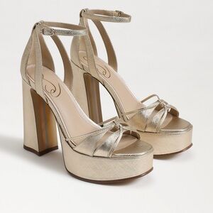 Sam Edelman Gold Platform Heels